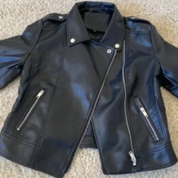 Modern Faux Leather Jacket - black - Picture 9 of 14